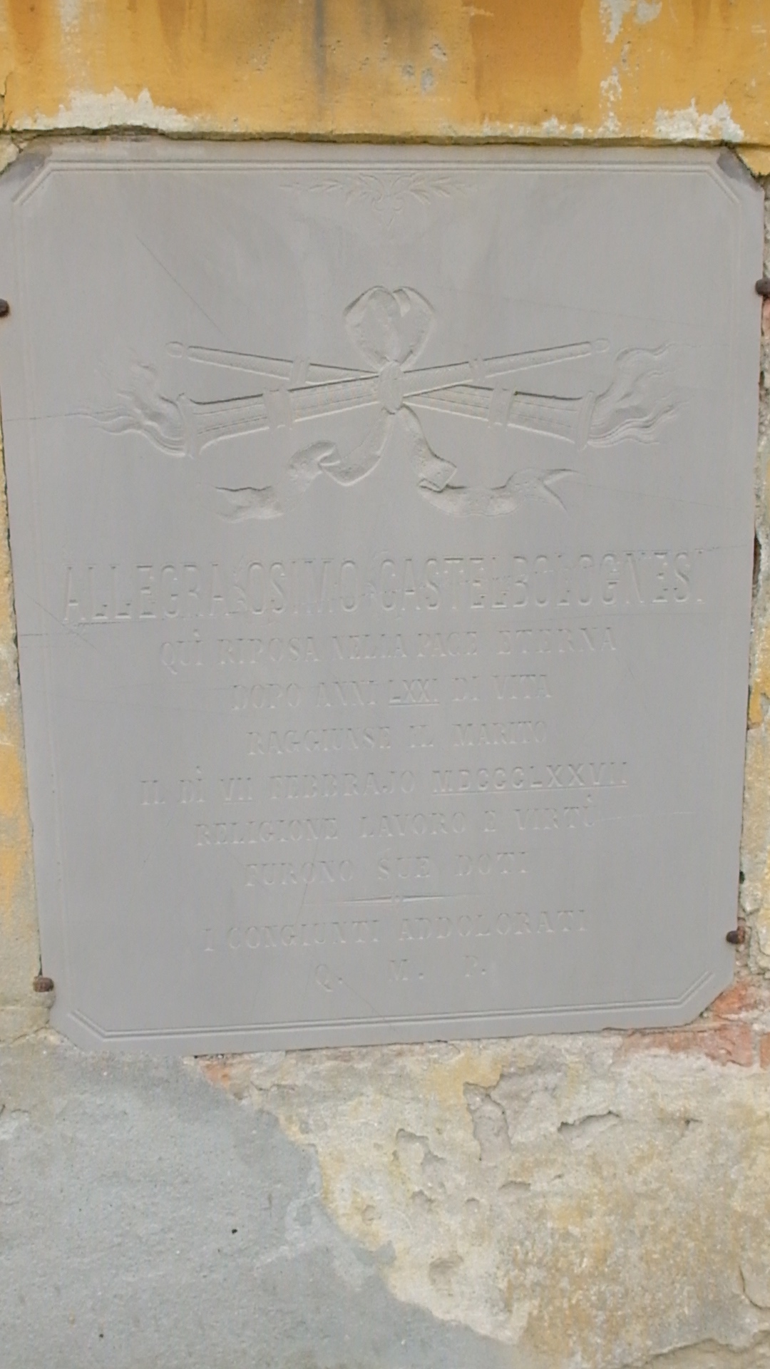 stele funeraria - ambito ebraico (ultimo quarto XIX)