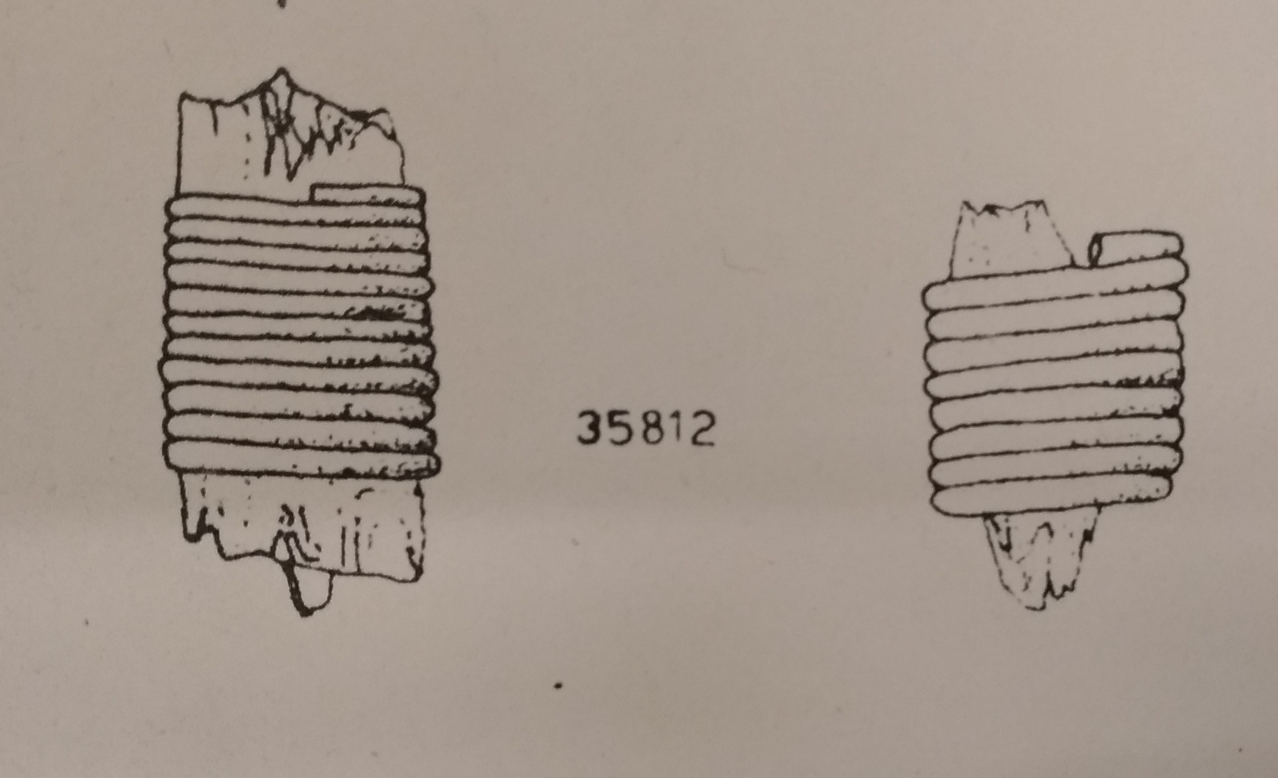 ASTA, rivestita di filo di bronzo (metà VIII a.C)