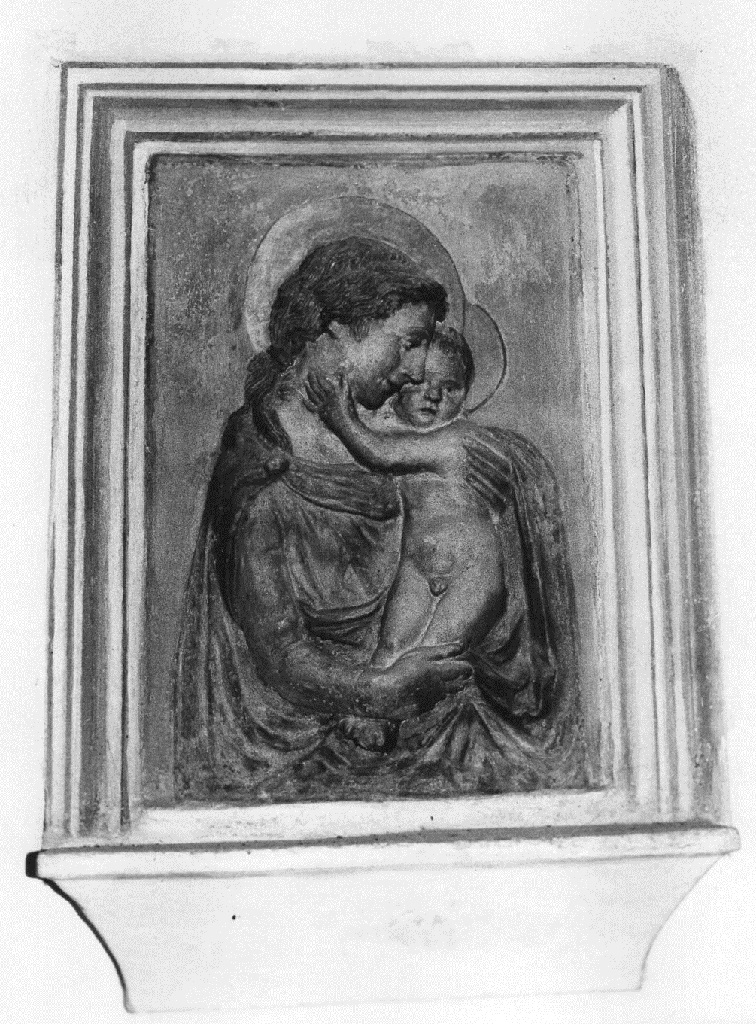 Madonna con bambino (formella, opera isolata) - ambito toscano (inizio XVI)