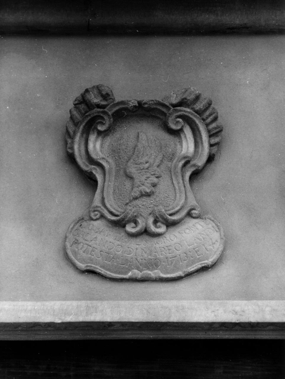 stemma di Orlando di Marco Landi (rilievo) - bottega toscana (sec. XVIII)