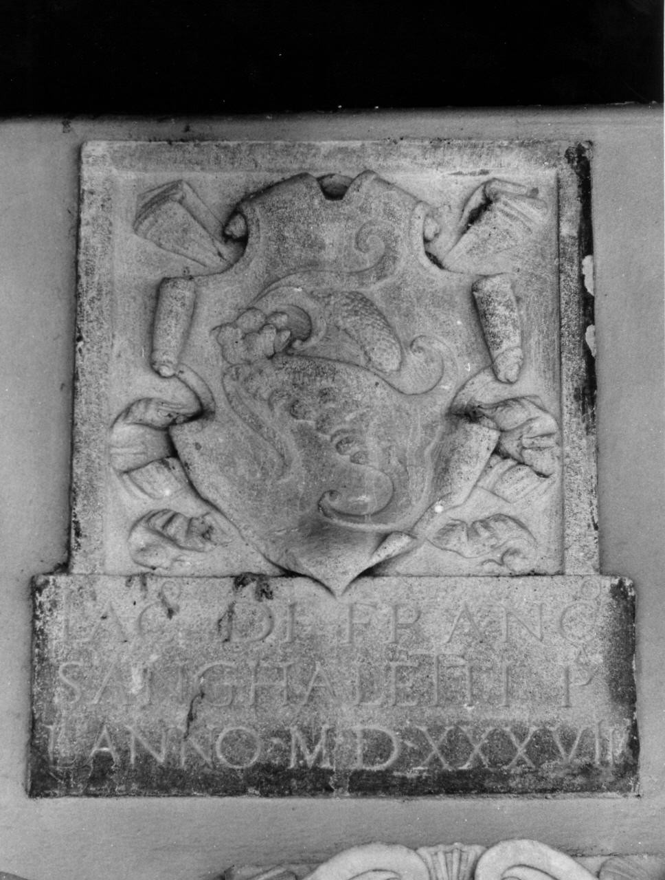 stemma di Iacopo di Francesco Sangaletti (rilievo) - bottega toscana (sec. XVI)
