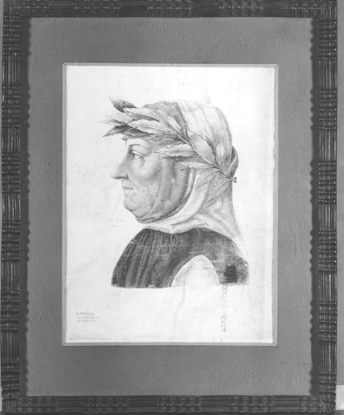 Ritratto di Francesco Petrarca (disegno) di Formilli Attilio (prima metà sec. XX)