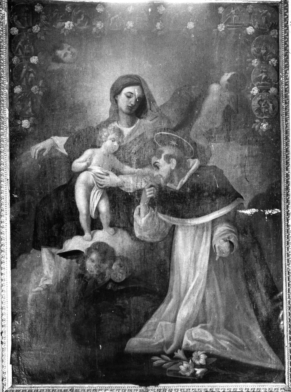 Madonna del Rosario con San Domenico (dipinto) - ambito toscano (sec. XVIII)