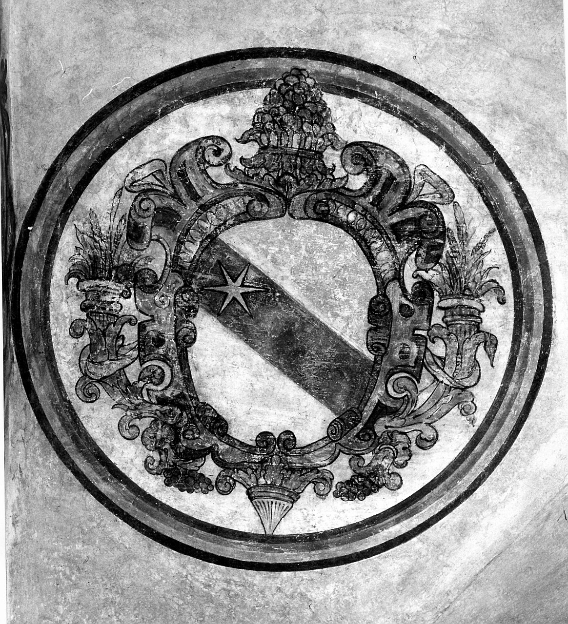 stemma (dipinto murale) - bottega toscana (sec. XVI)