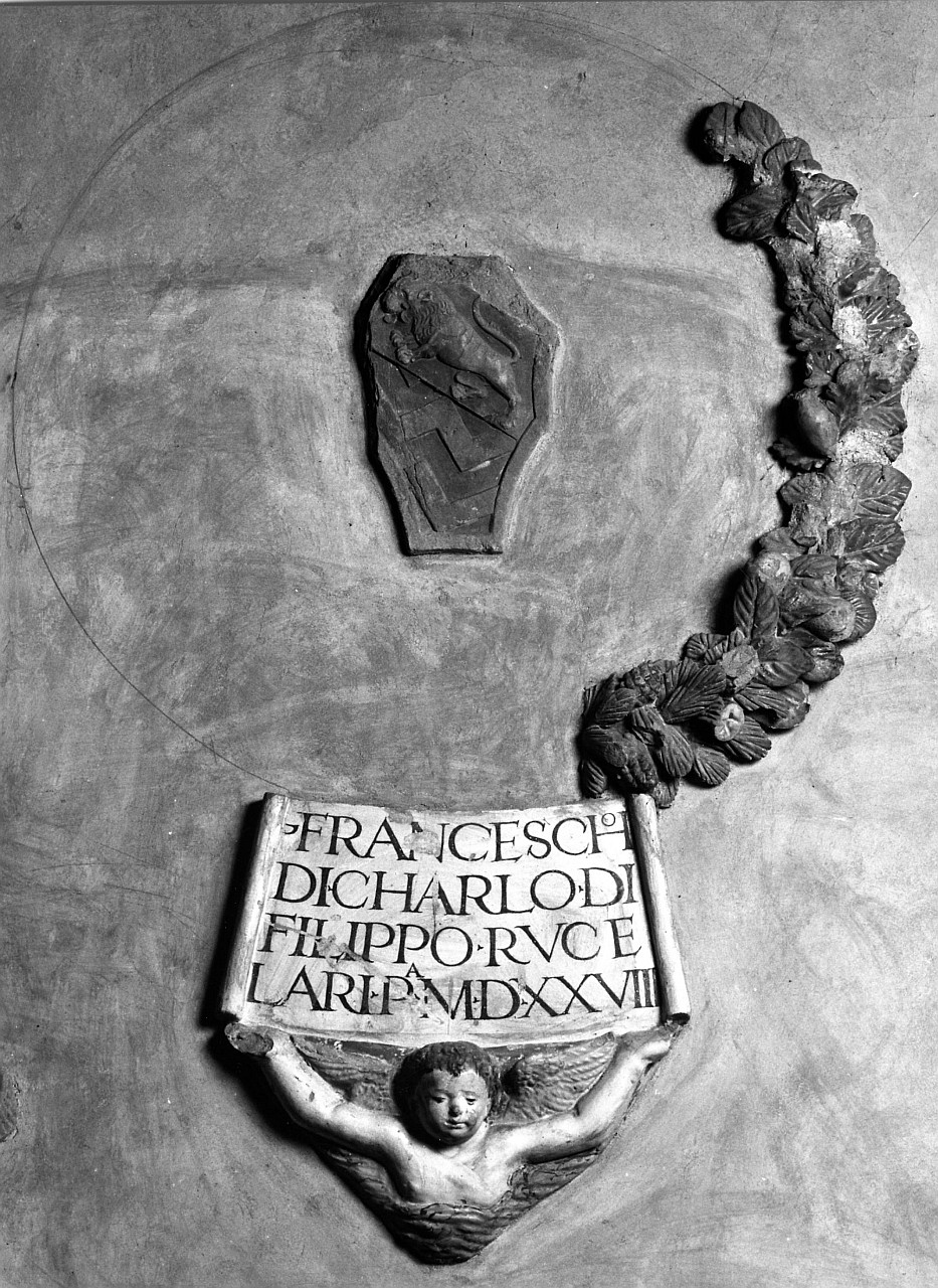 stemma gentilizio della famiglia Rucellai (scultura) - bottega toscana (sec. XVI)