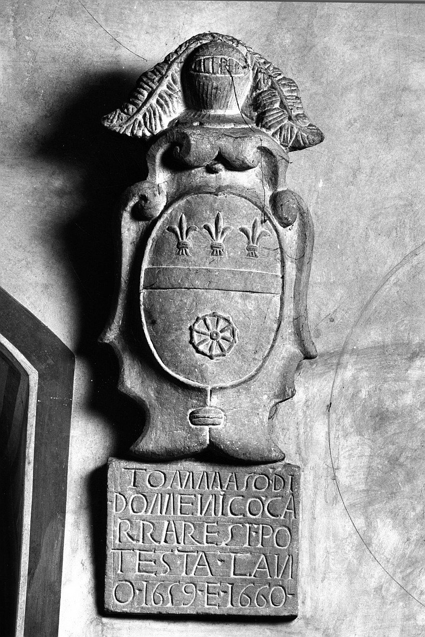 stemma gentilizio della famiglia Carraresi (scultura) - bottega toscana (sec. XVII)