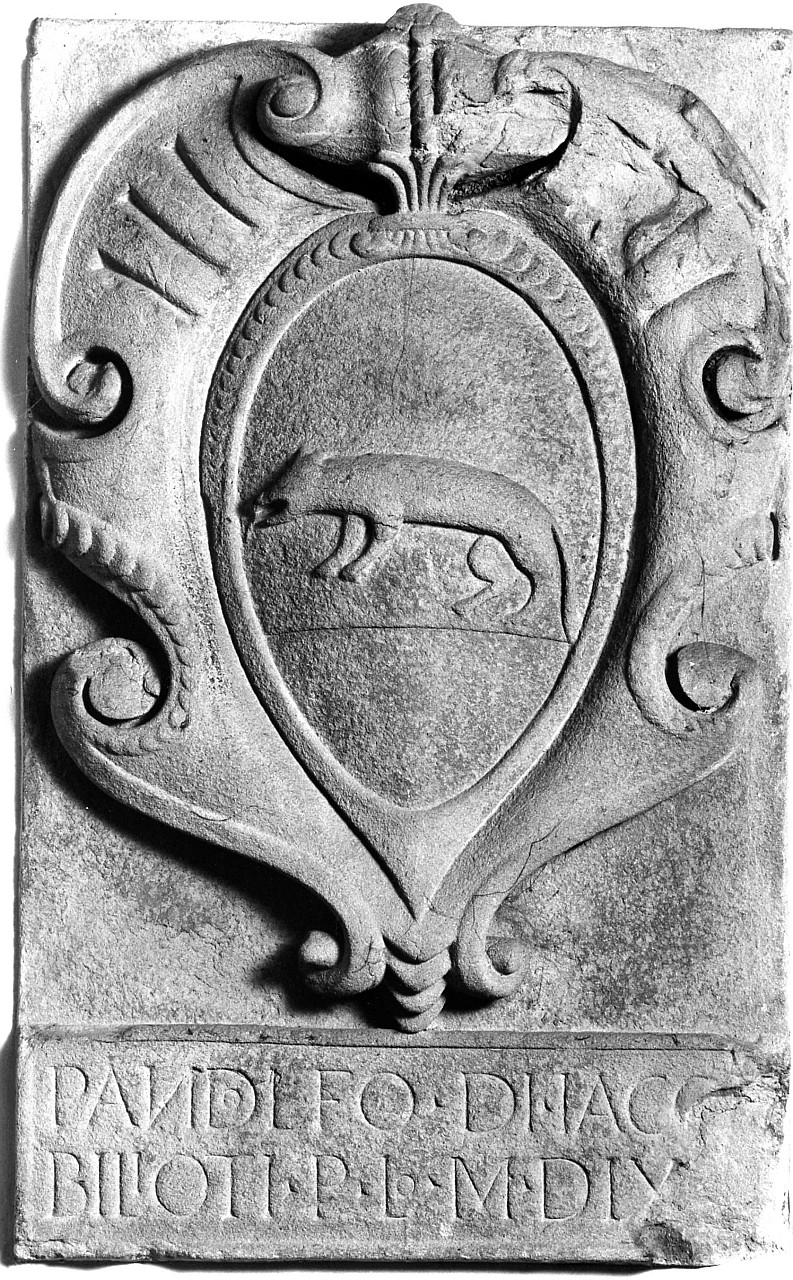 stemma gentilizio della famiglia Bilioti (scultura) - bottega toscana (sec. XVI)