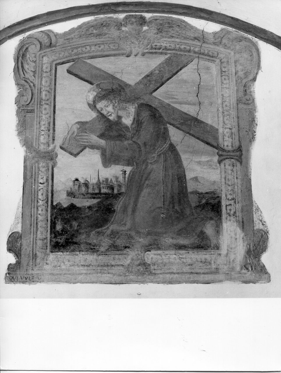 Cristo portacroce (dipinto murale) - ambito toscano (sec. XVII)