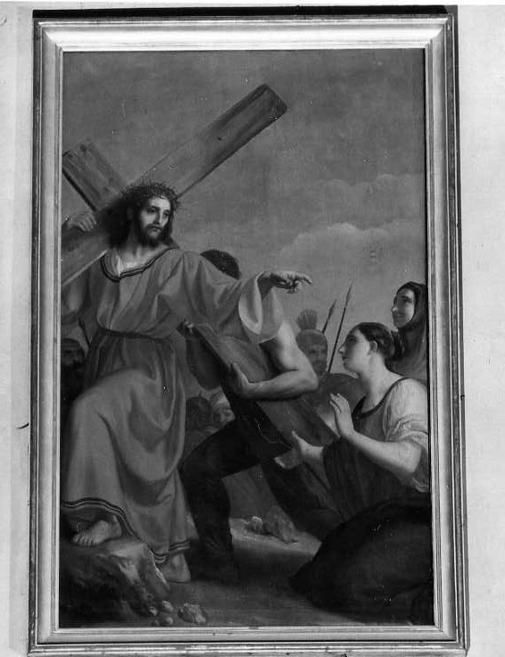 salita di Cristo al monte Calvario (dipinto, serie) di Sabatelli Luigi (sec. XIX)