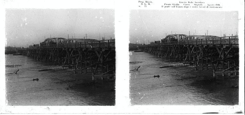 Friuli-Venezia Giulia - Carso - Sagrado - Isonzo - fiumi - ponti - 1916 (positivo) di Marzocchi, Luigi (primo quarto XX)