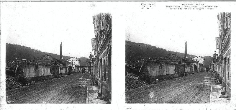 Friuli-Venezia Giulia - Gorizia - Piedimonte del Calvario - Podgora - cartiere - rovine - macerie - 1916 (positivo) di Marzocchi, Luigi (primo quarto XX)