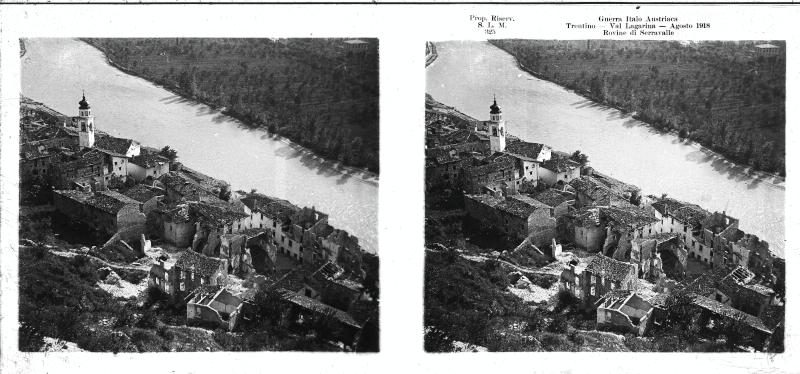Ala - Serravalle - rovine - macerie - 1918 (positivo) di Marzocchi, Luigi (primo quarto XX)