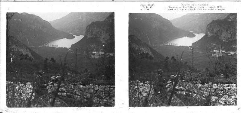Mori - Loppio - lago di Loppio - 1918 (positivo) di Marzocchi, Luigi (primo quarto XX)