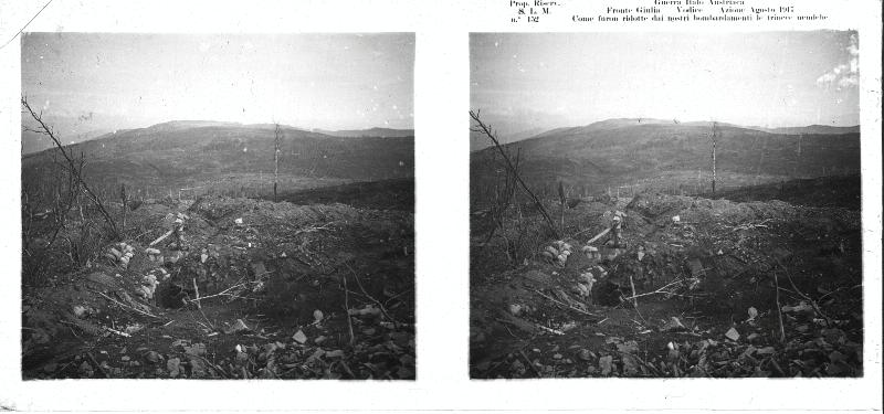 Slovenia - Carso - monte Vodice - trincee - 1917 (positivo) di Marzocchi, Luigi (primo quarto XX)