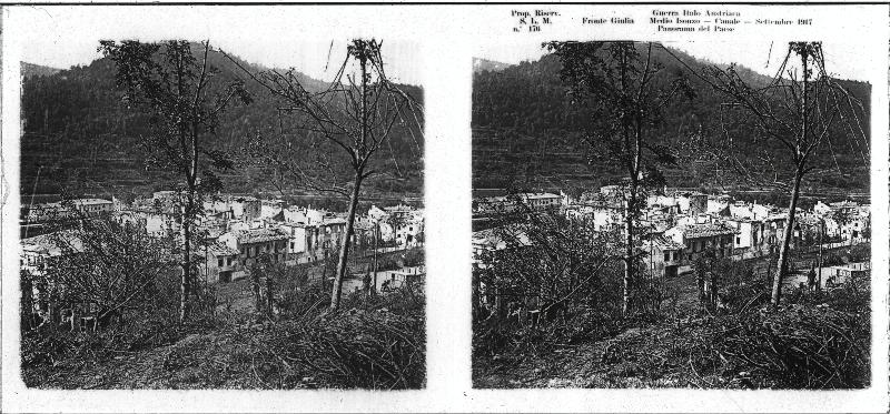 Slovenia - Carso - Canale d'Isonzo - edifici - macerie - rovine - ruderi - 1917 (positivo) di Marzocchi, Luigi (primo quarto XX)