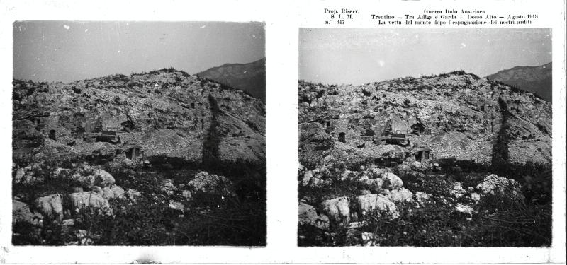 Dosso Alto di Nago - arditi - espugnazione - 1918 (positivo) di Marzocchi, Luigi (primo quarto XX)