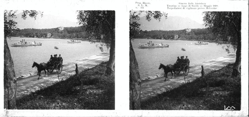 Lago di Garda - Malcesine - torpediniere - vigilanze - 1918 (positivo) di Marzocchi, Luigi (primo quarto XX)