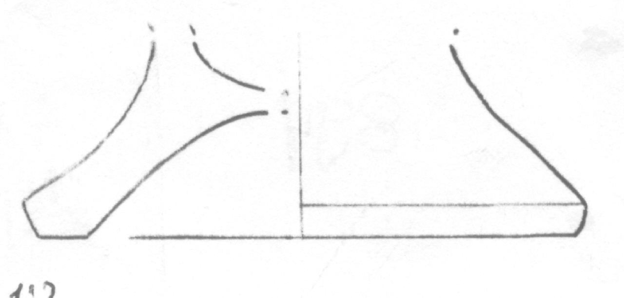 piede di vaso - Facies Terramara (Età del Bronzo medio)