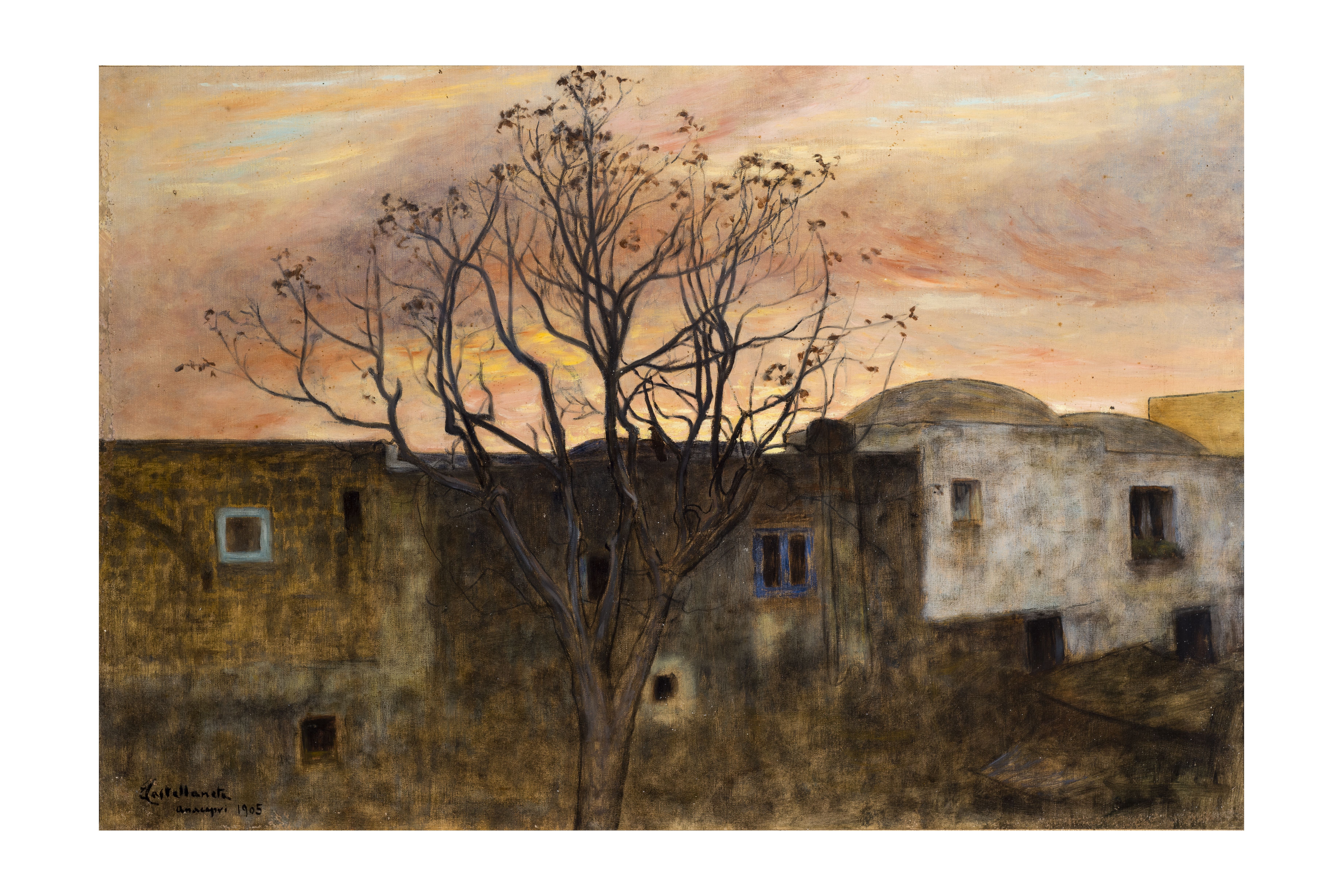 anacapri, paesaggio (dipinto, opera isolata) di Enrico Castellaneta (attribuito) (prima metà XX)