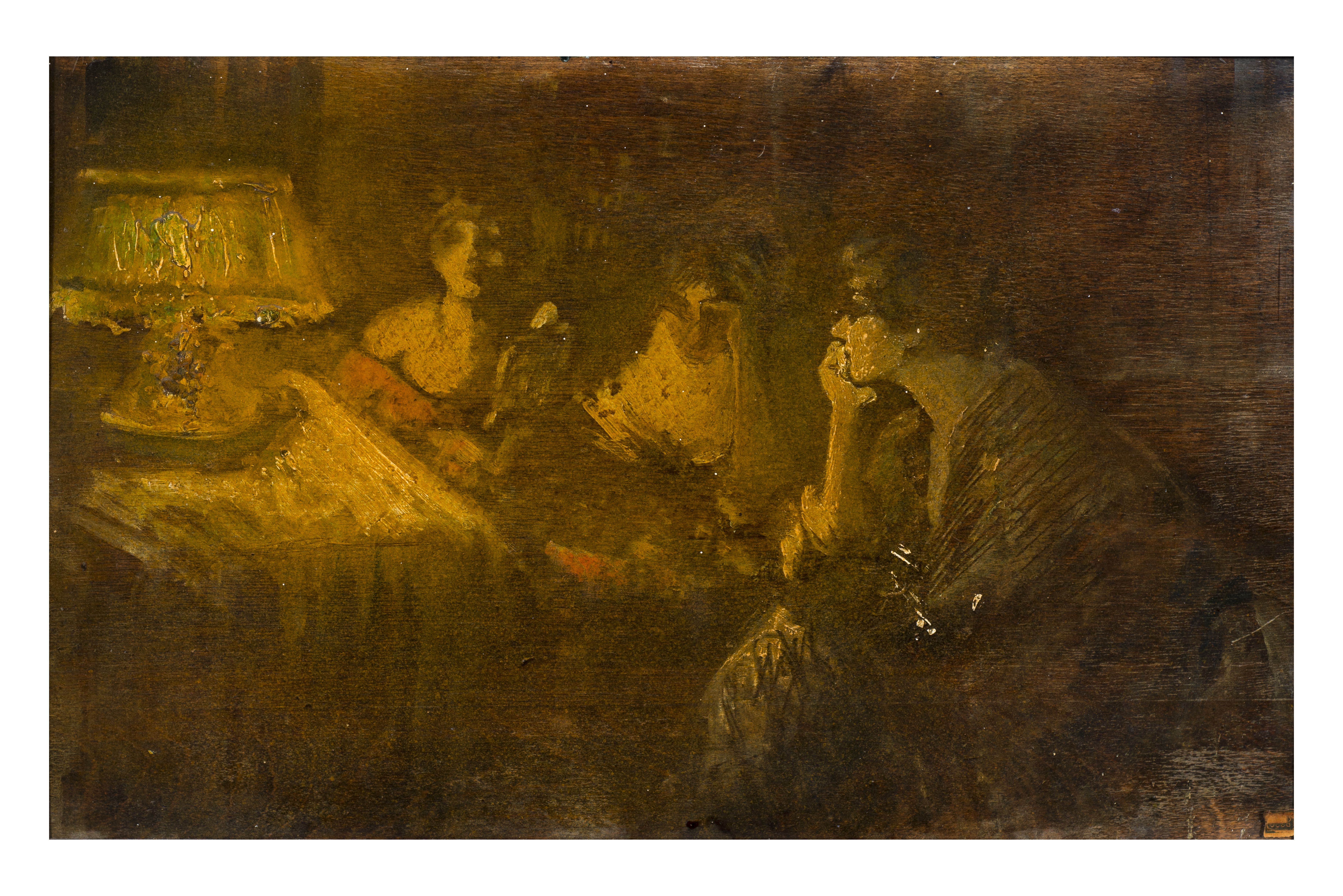 Donne al bar, Ritratto di donna (dipinto, opera isolata) di Ignoto (attribuito) - ambito Italia meridionale (prima metà XX)