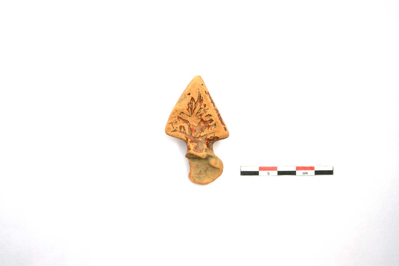 lucerna/ frammento - produzione romana (metà I d.C)