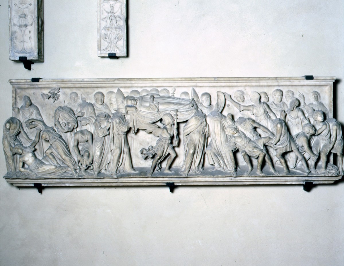 funerali di San Giovanni Gualberto (rilievo) di Benedetto da Rovezzano (primo quarto sec. XVI)