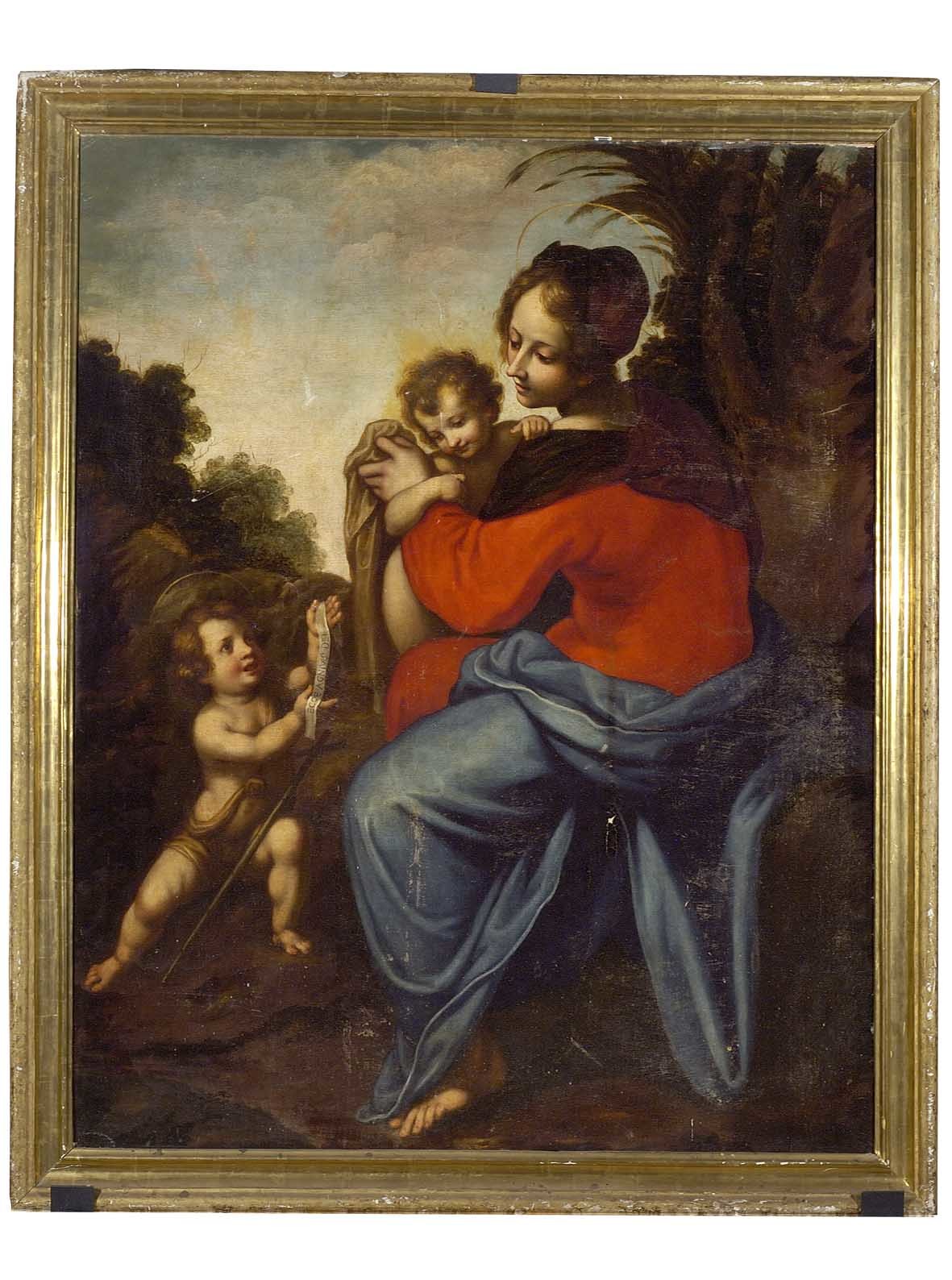 Madonna con Bambino e San Giovannino (dipinto) - ambito fiorentino (secondo quarto sec. XVII)