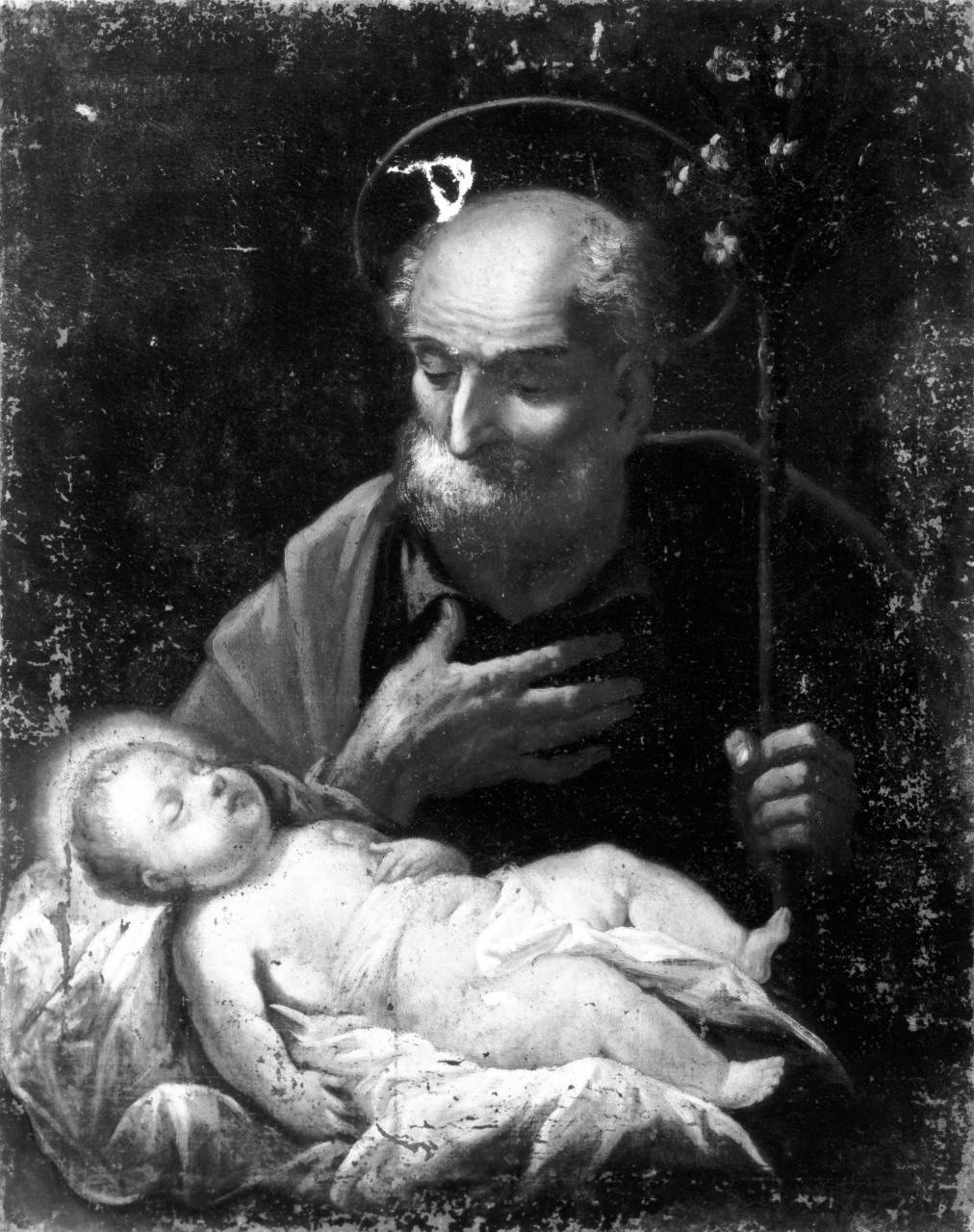 San Giuseppe e Gesù Bambino (dipinto) - ambito toscano (sec. XVII)