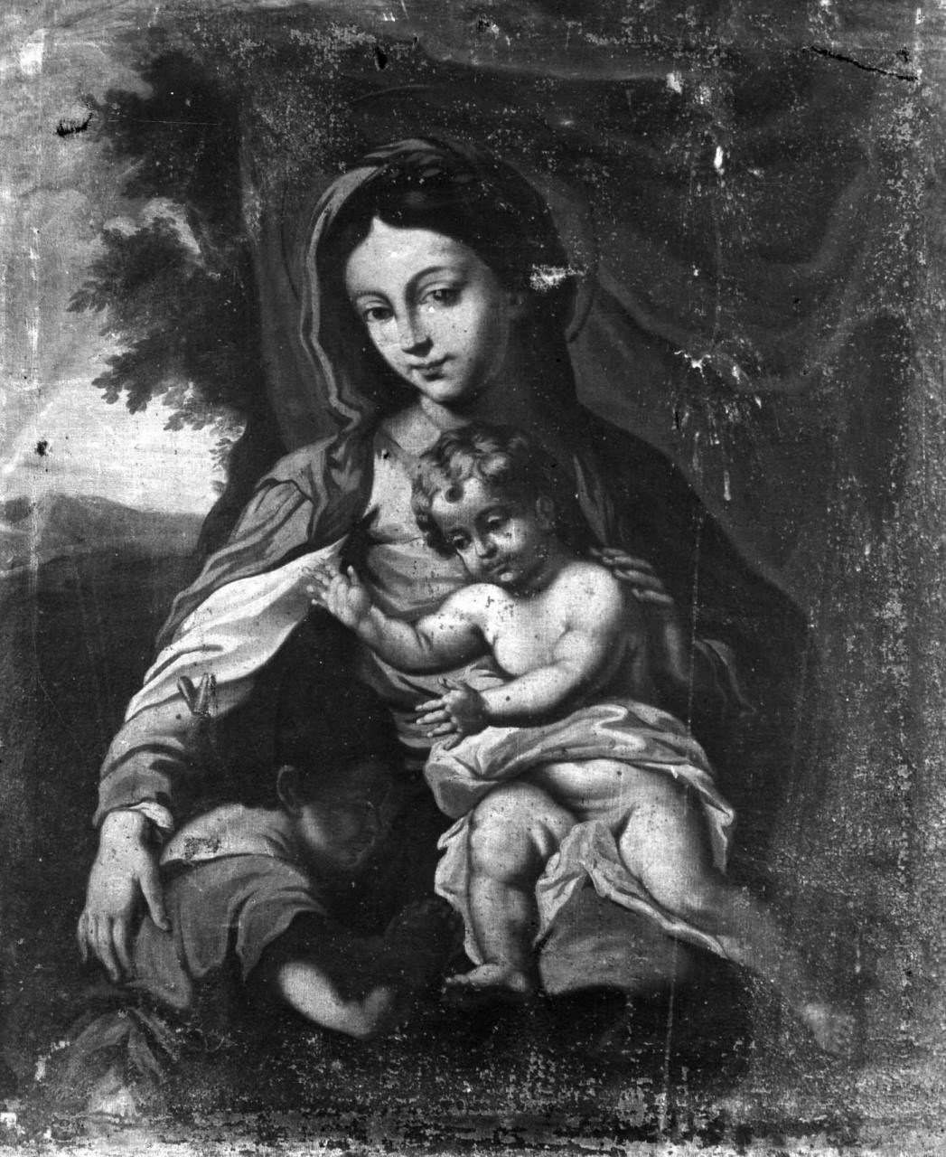 Madonna con Bambino e San Giovannino (dipinto) - ambito romano (secc. XVII/ XVIII)