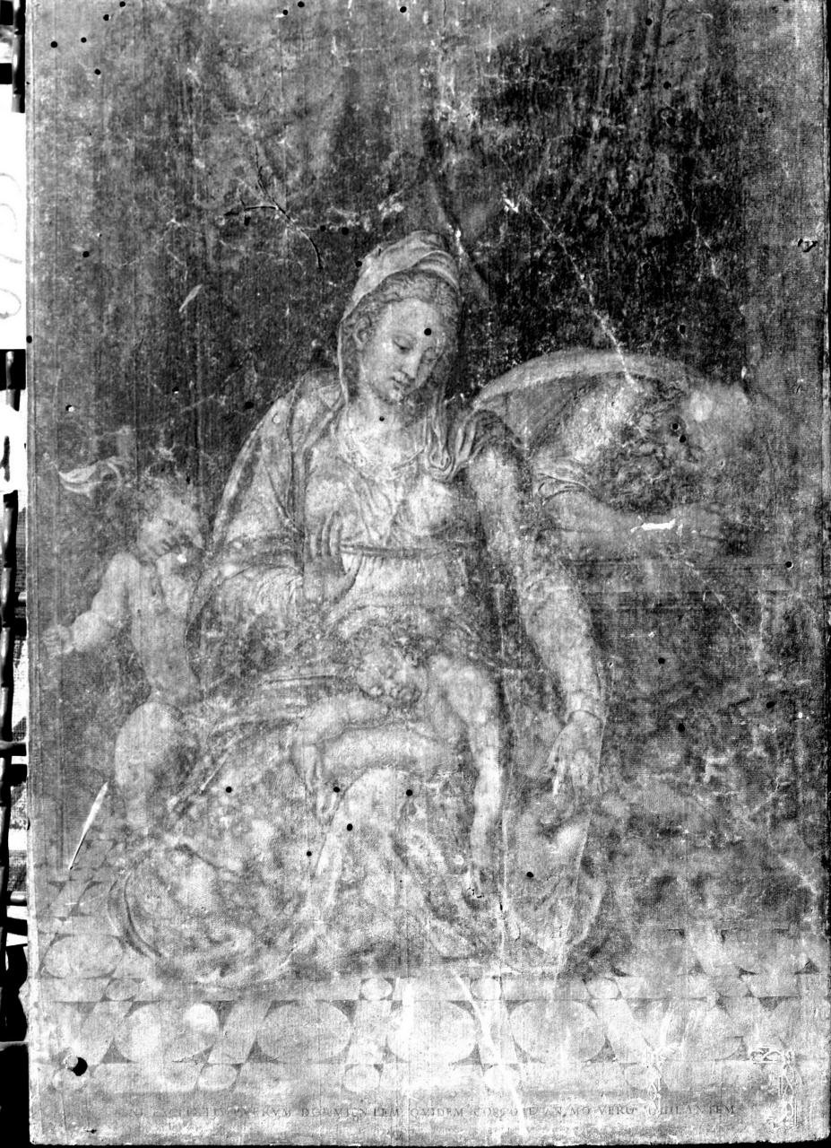 Sacra Famiglia con San Giovanni Battista bambino (dipinto) - ambito fiorentino (sec. XVII)