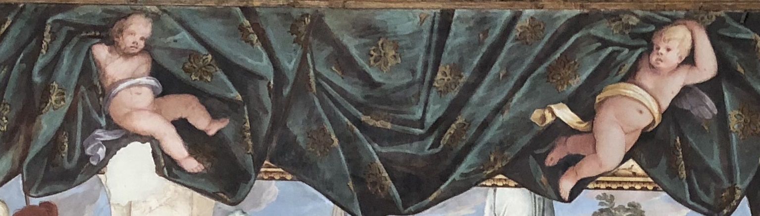 Putti alati (dipinto, elemento d'insieme) di Primon, Michele (attribuito) - ambito veneto (ultimo quarto XVII)