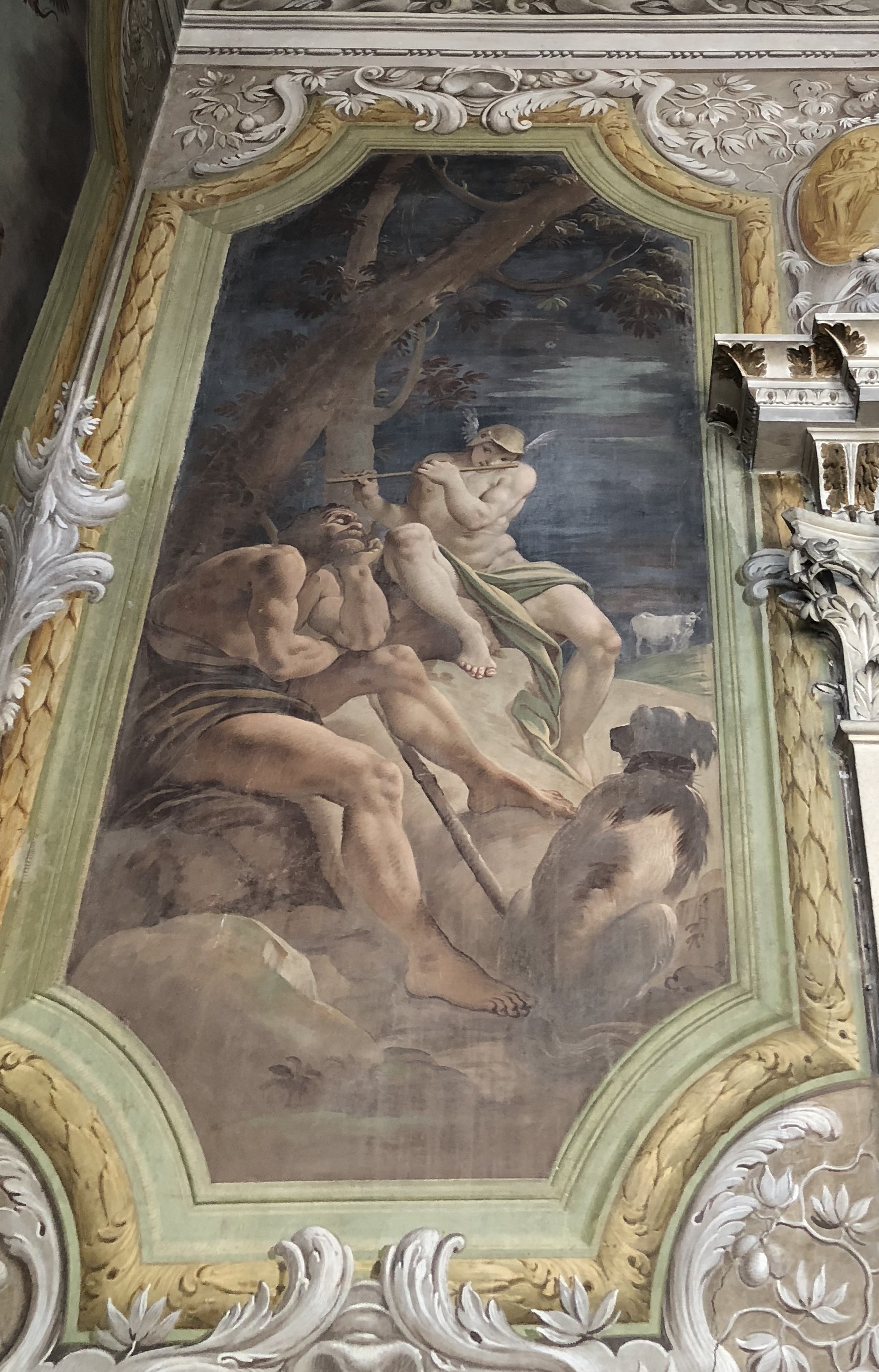 Argo, Mercurio ed Io, Figure mitologiche (dipinto, elemento d'insieme) di Louis Dorigny (attribuito) - ambito veneto (ultimo quarto XVII/XVIII)