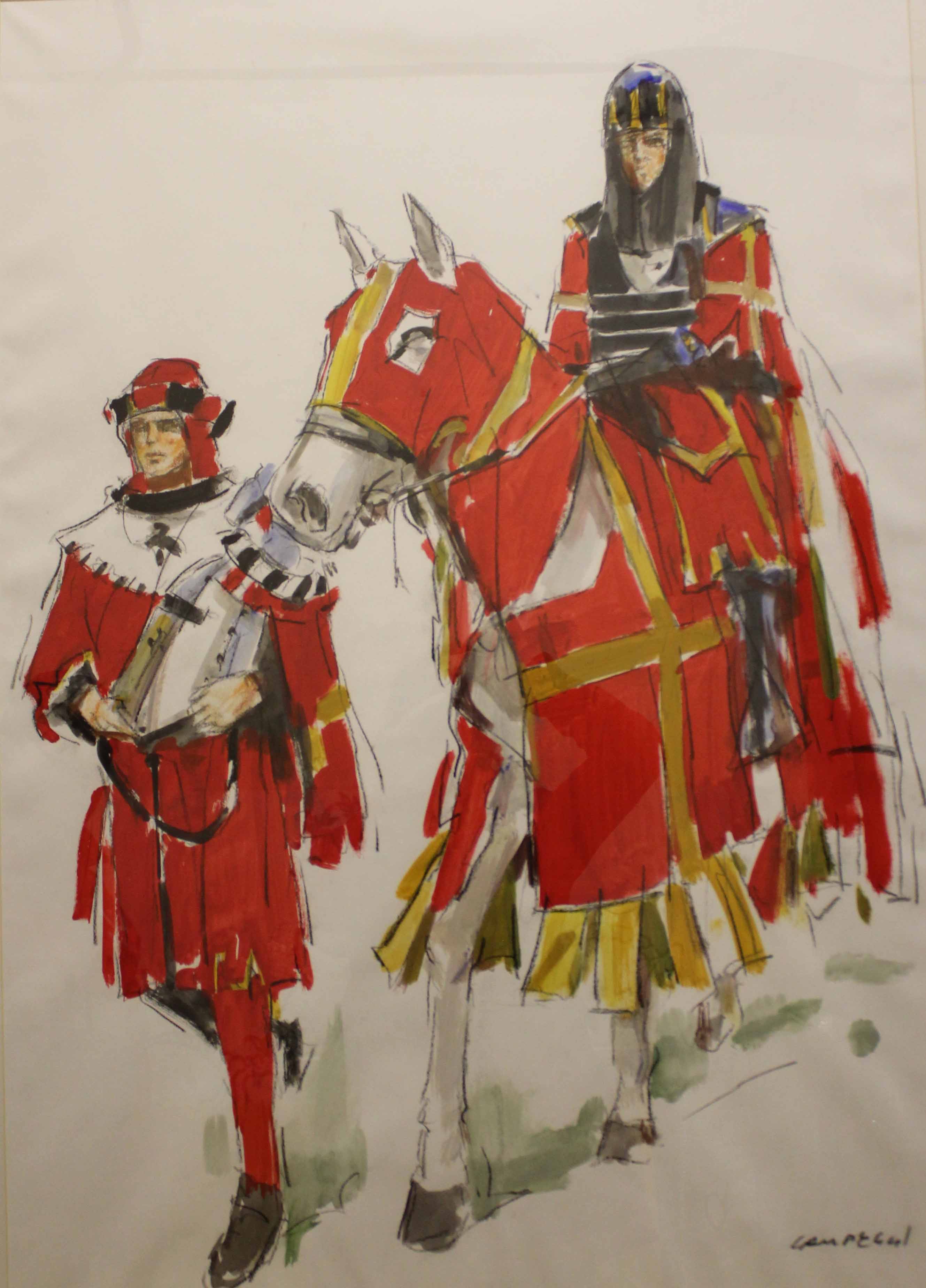 Cavaliere della Giostra del Saracino, Cavaliere (dipinto, serie) di Campeggi, Silvano (attribuito) - ambito toscano (XXI)