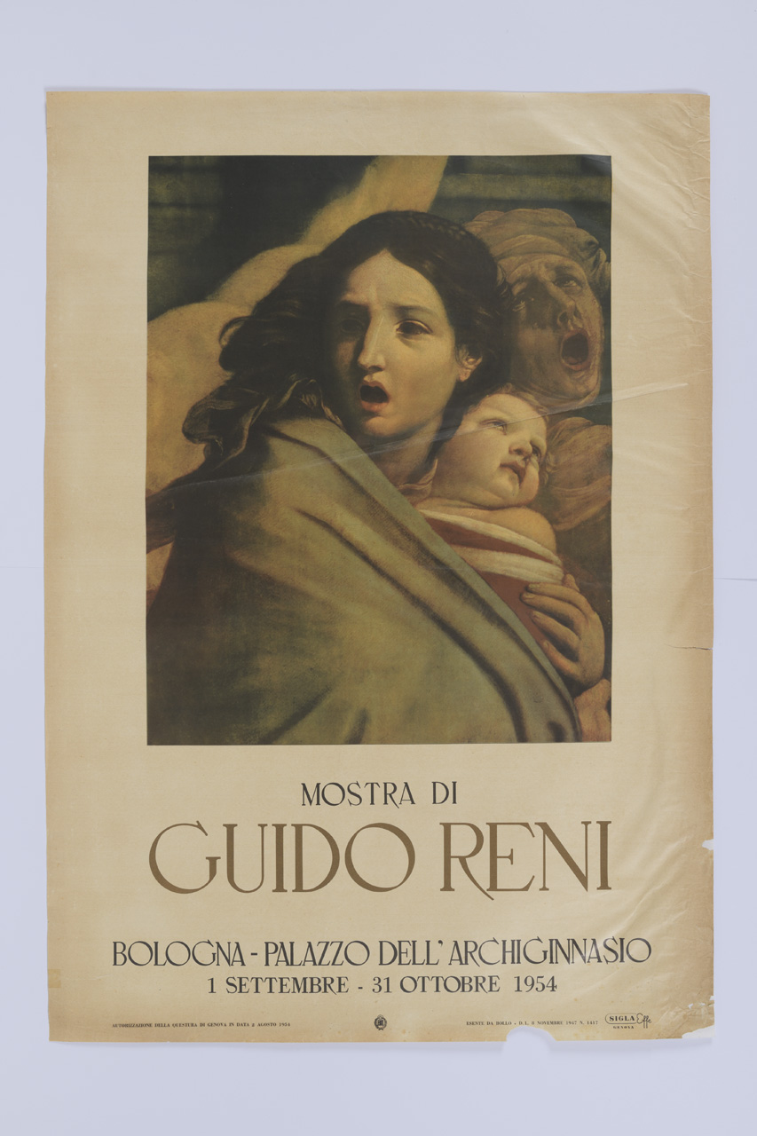 Mostra di Guido Reni, Particolare del dipinto "La strage degli innocenti" della Pinacoteca Nazionale di Bologna (manifesto) - ambito italiano (XX)