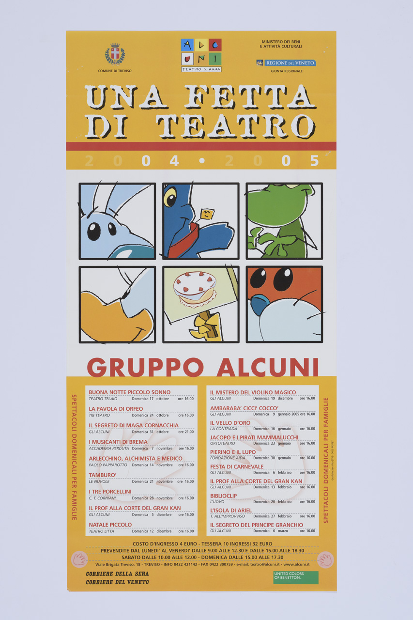 Una fetta di teatro, Composizione con personaggi tratti dal fumetto "I Cuccioli" (manifesto) - ambito italiano (XXI)