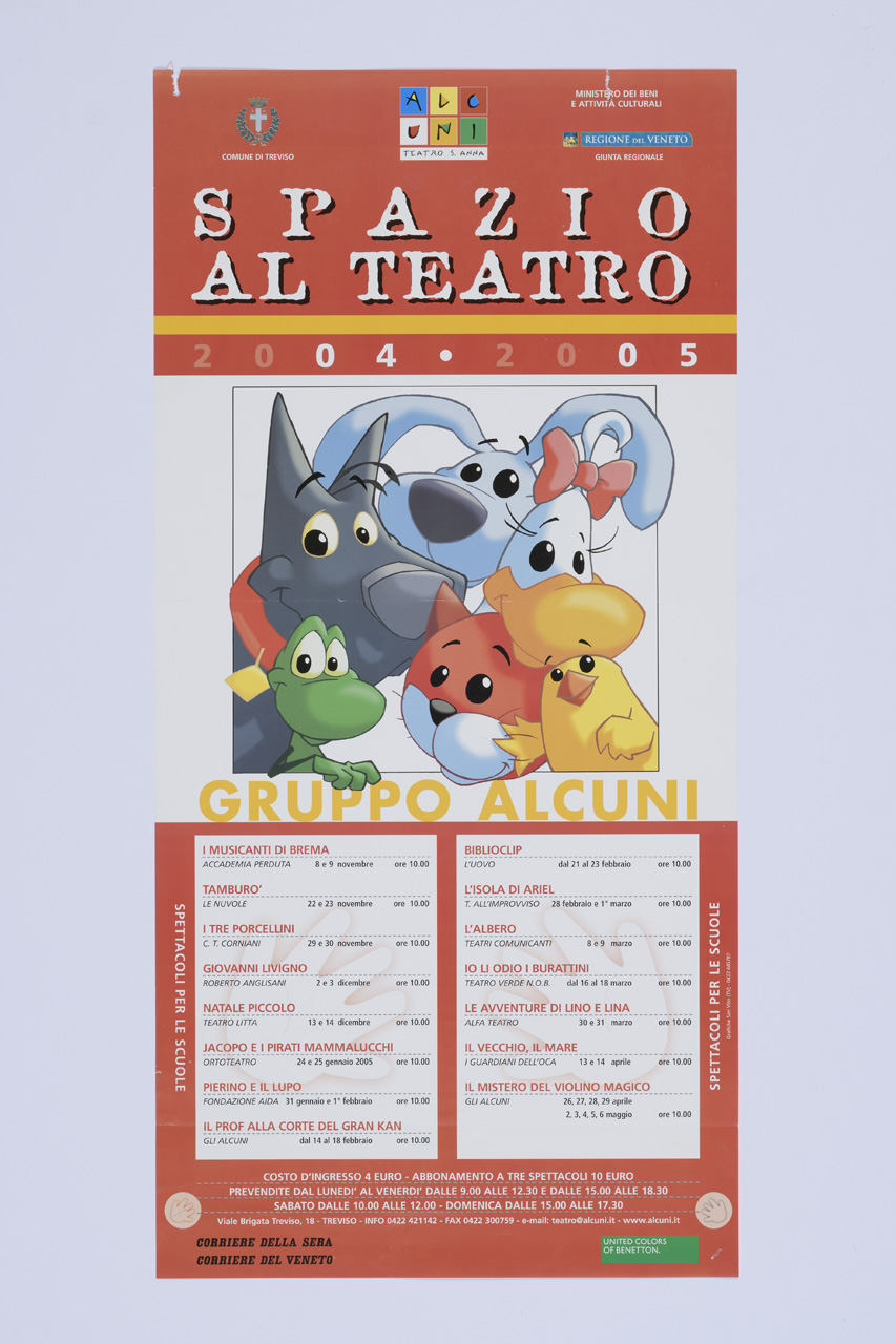 Spazio al teatro, Gruppo con personaggi del fumetto "I Cuccioli" (manifesto) - ambito italiano (XXI)