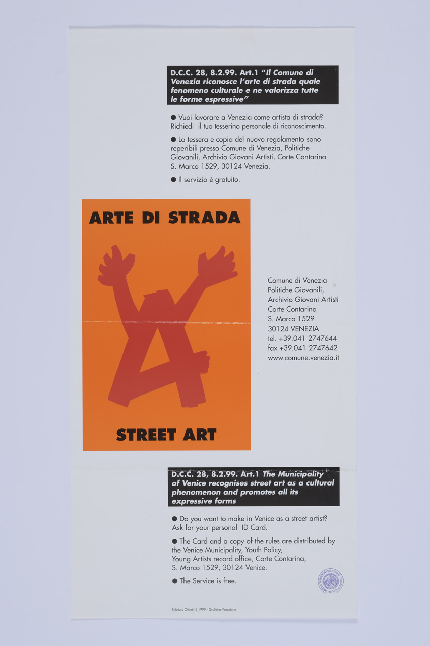 Arte di strada Street Art, Composizione grafica (manifesto) di Olivetti Fabrizio (XX)