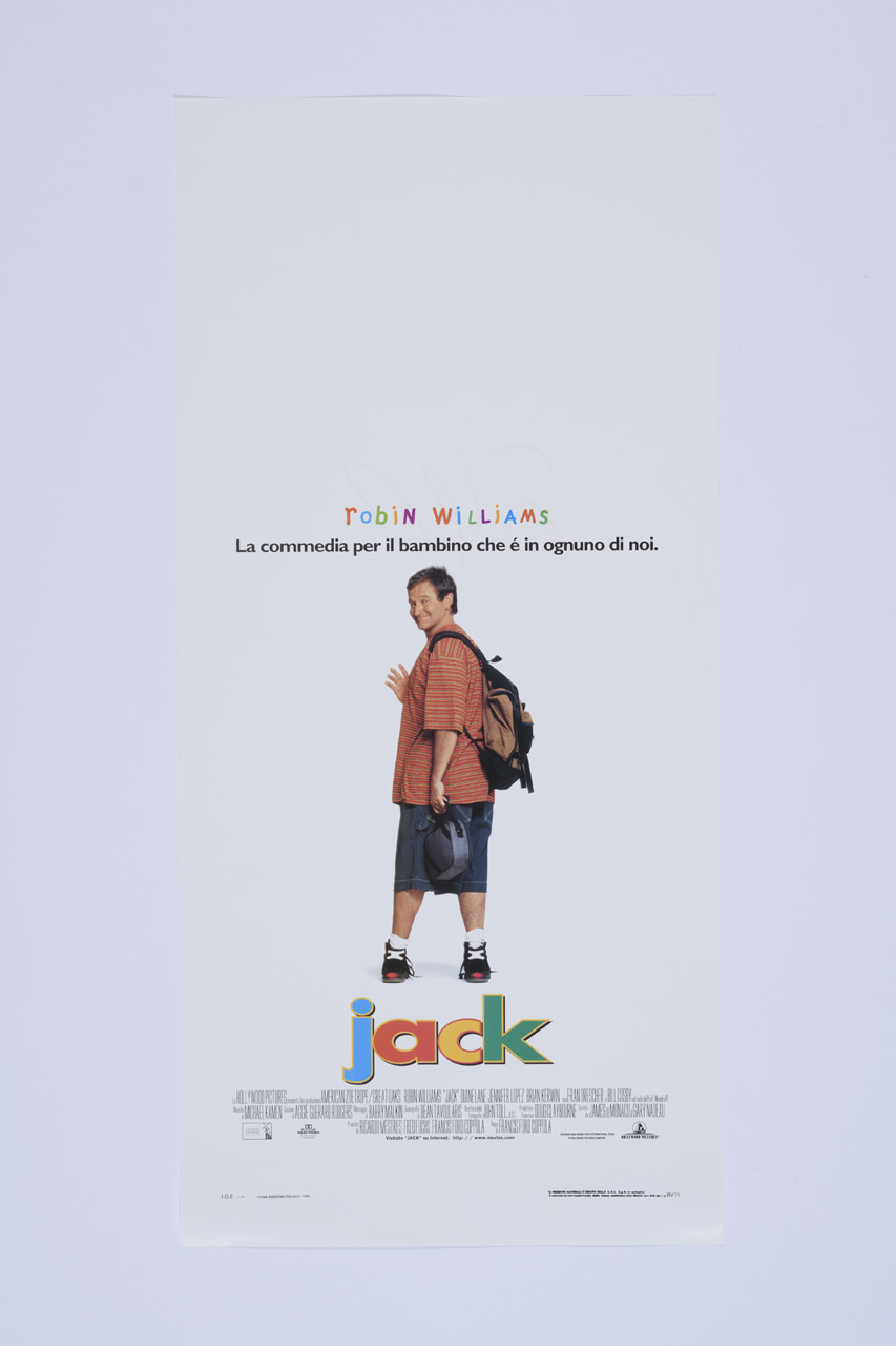 Jack, Uomo vestito da ragazzino saluta con la mano (manifesto) - ambito americano (XX)
