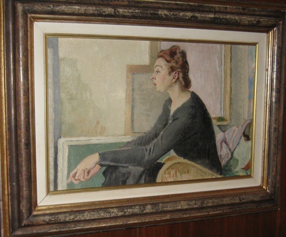 Maray seduta, Figura femminile seduta (dipinto) di Palazzi Berrnardino (XX)