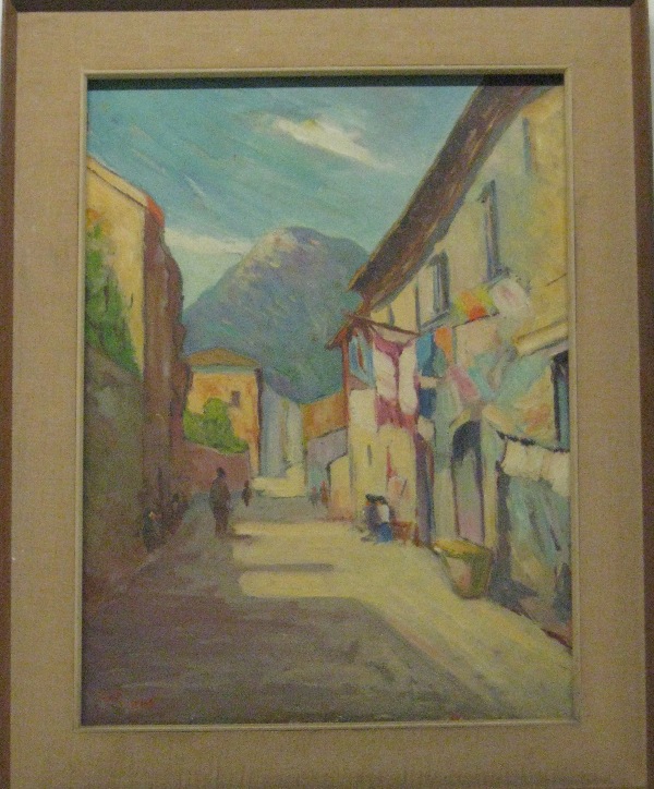 veduta di città (dipinto) di Porrà Ugo (seconda metà XX)