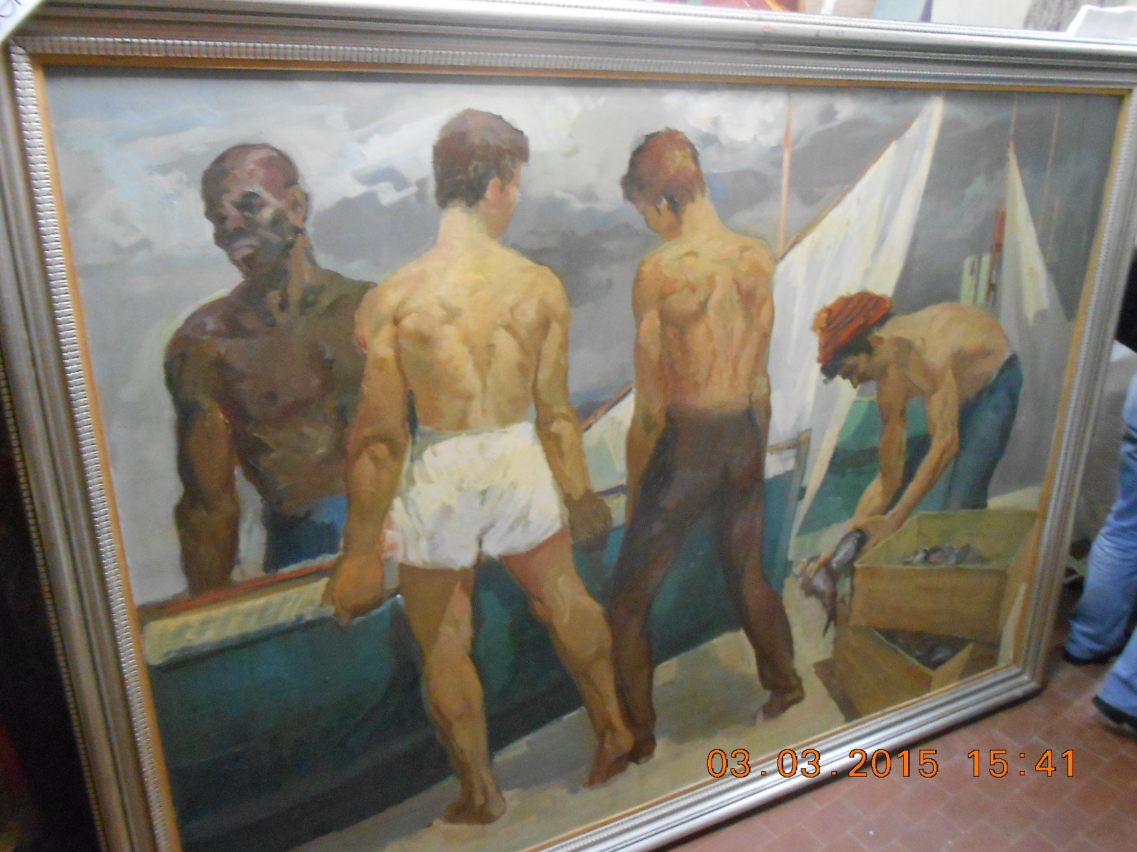 pescatori (dipinto) di Fantini Dino (metà XX)