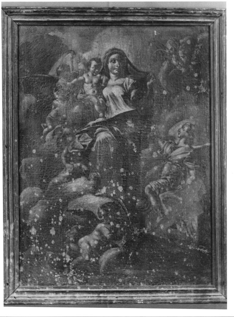 Madonna con Bambino in gloria (dipinto) di Solimena Angelo (scuola) (prima metà sec. XVIII)