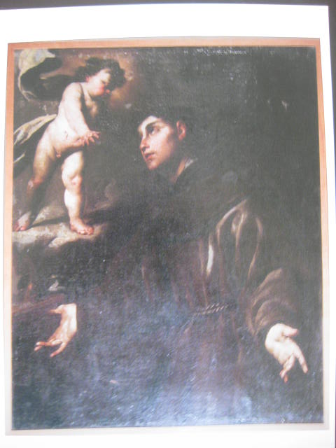 Apparizione di Gesù Bambino a Sant'Antonio da Padova (dipinto) di Vaccaro Andrea (secondo quarto XVII)