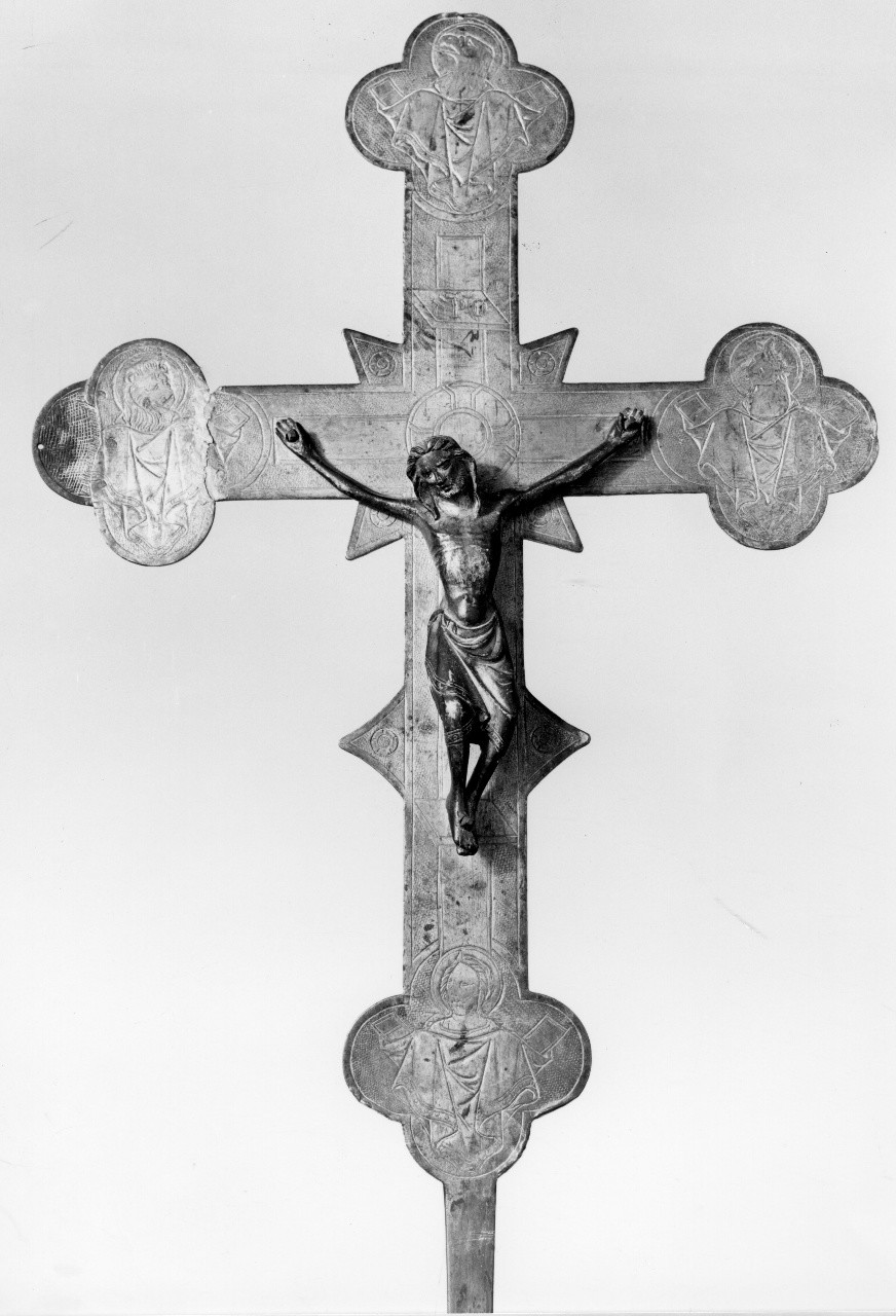 Cristo crocifisso (croce astile) - bottega toscana (sec. XIV)