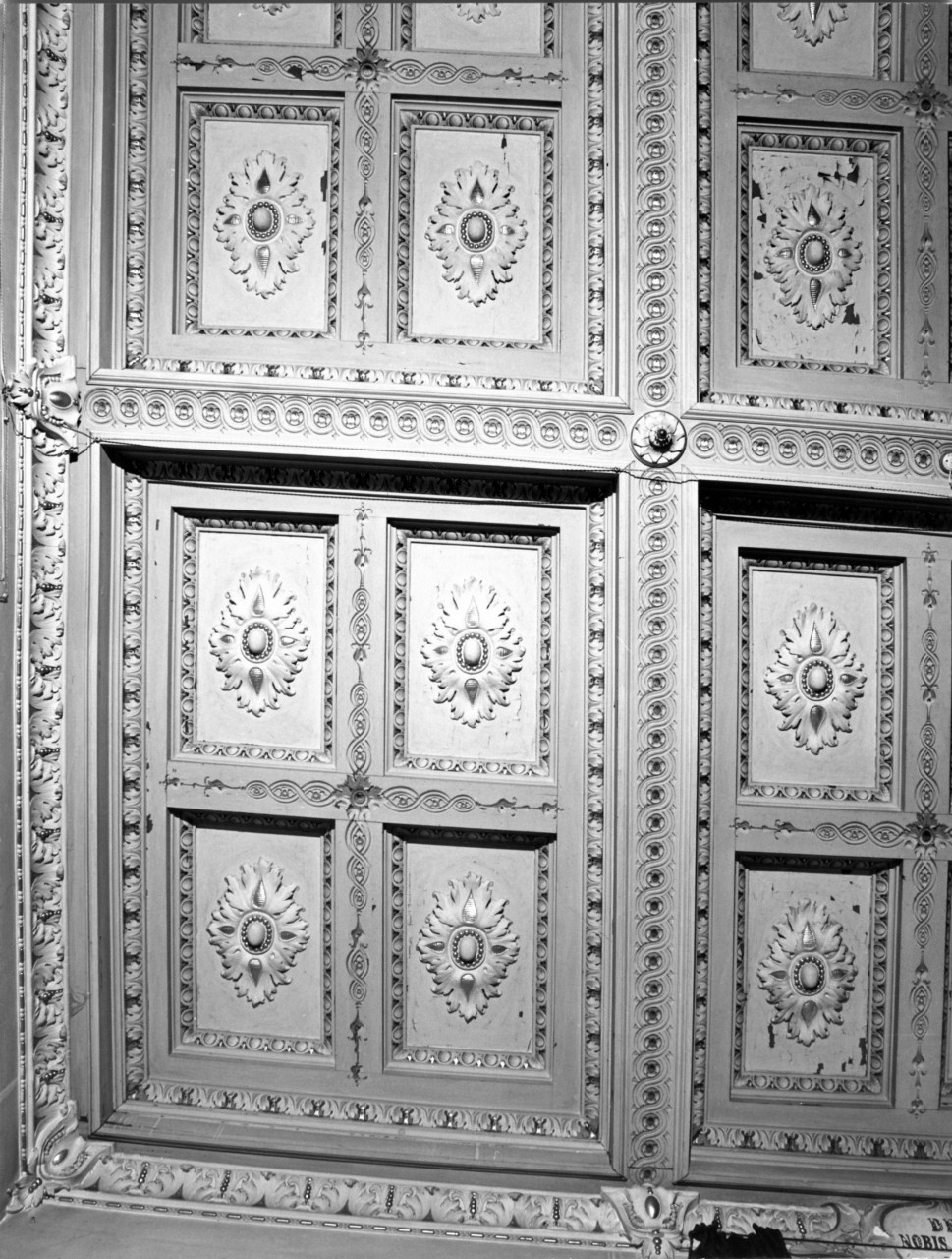 motivi decorativi geometrici e vegetali stilizzati (soffitto dipinto) - bottega toscana (secc. XVIII/ XIX)