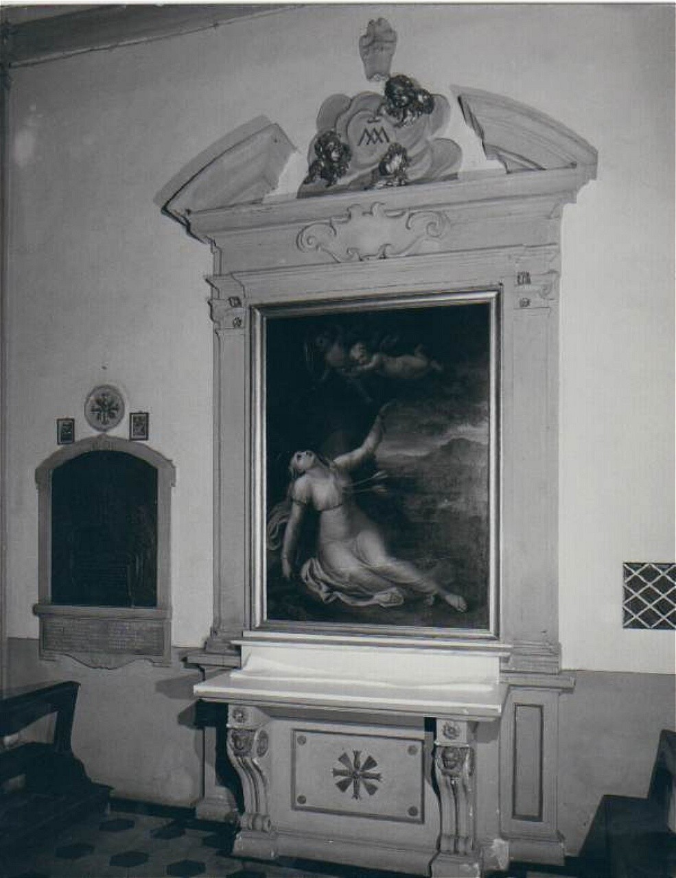 angeli con simboli mariani (altare) - bottega toscana (fine/ inizio secc. XVIII/ XIX)
