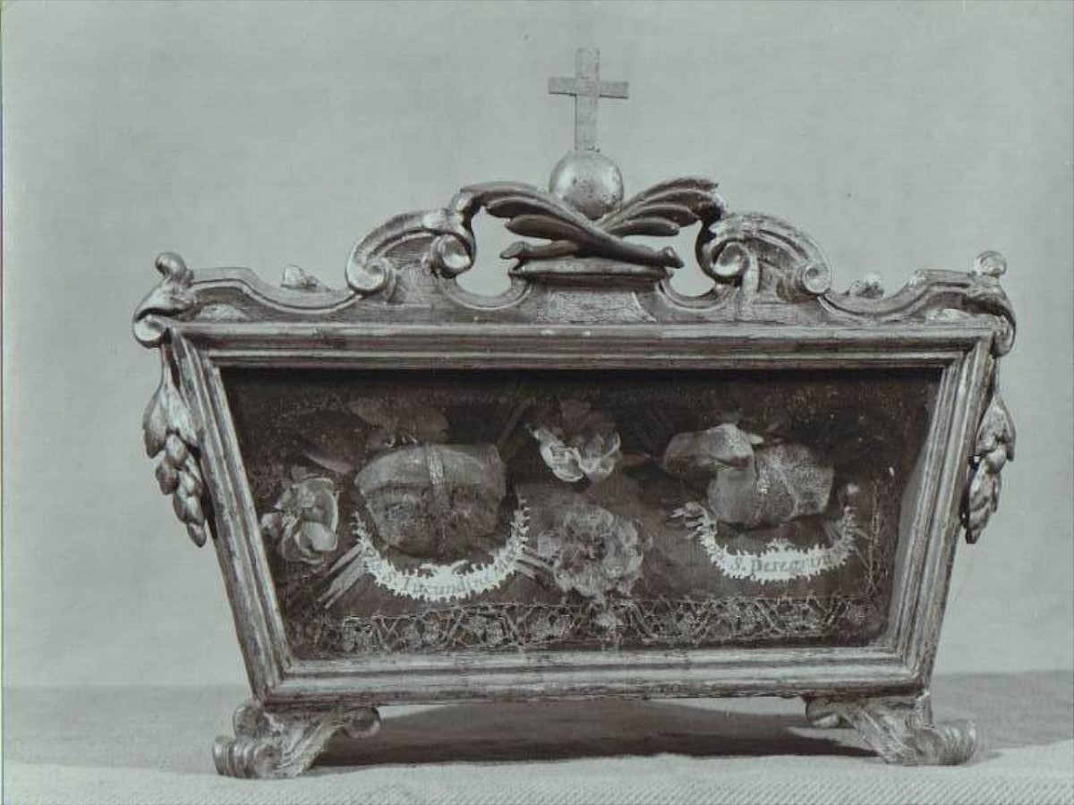 reliquiario a teca - a urna - artigianato toscano (sec. XVIII)