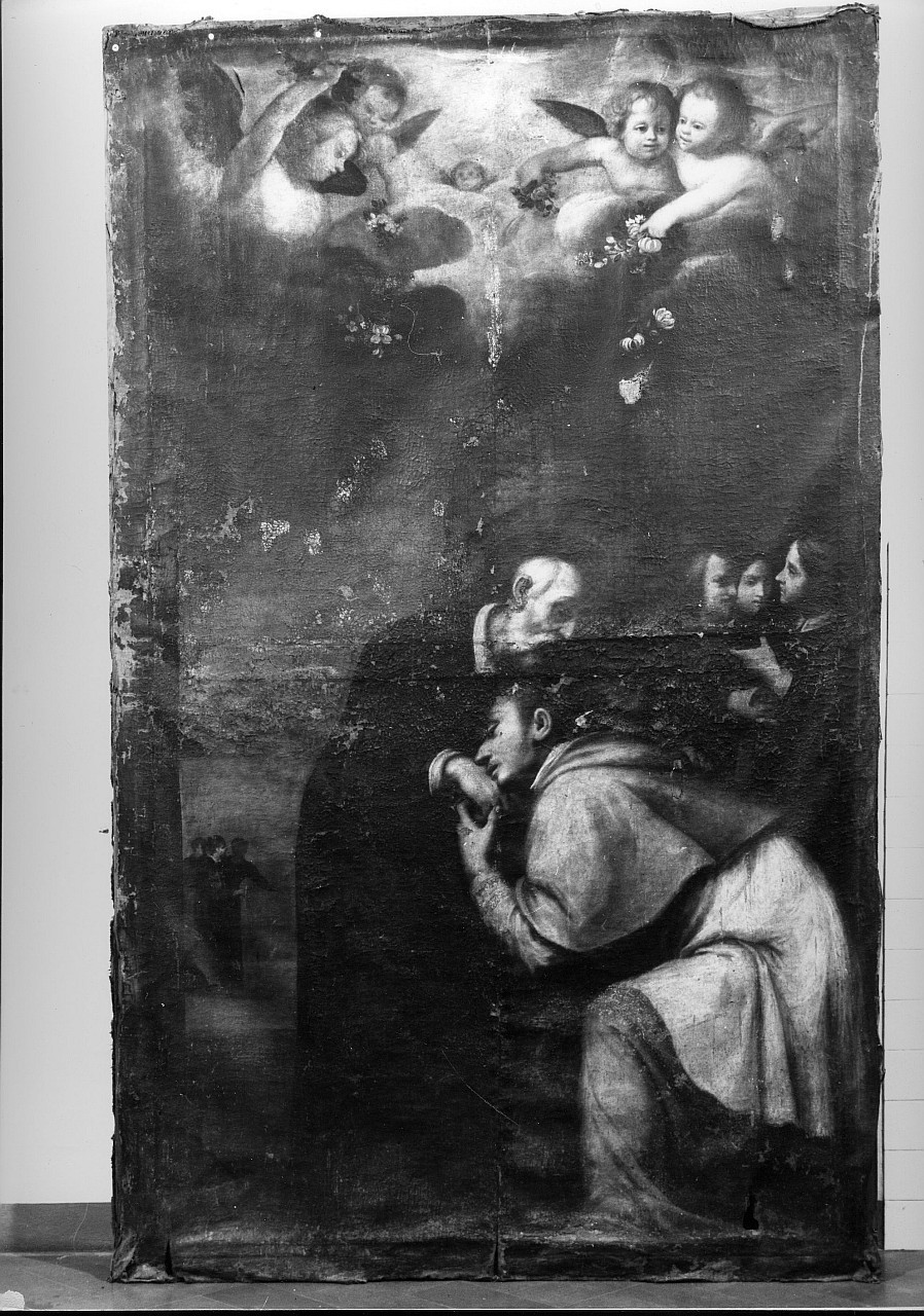 San Filippo Neri incontra San Carlo Borromeo (dipinto) - ambito fiorentino (sec. XVII)
