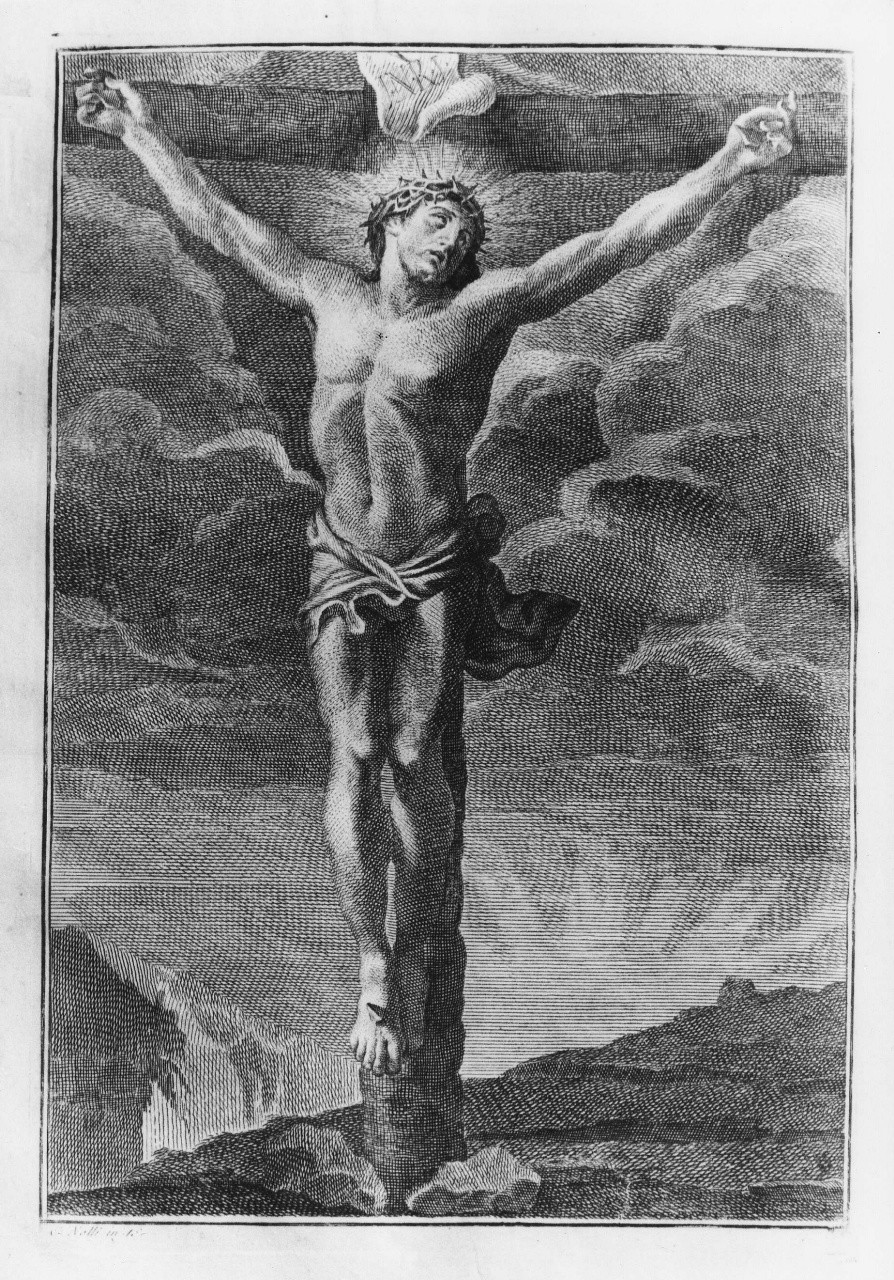 Cristo crocifisso (stampa) di Nolli Carlo (sec. XVIII)