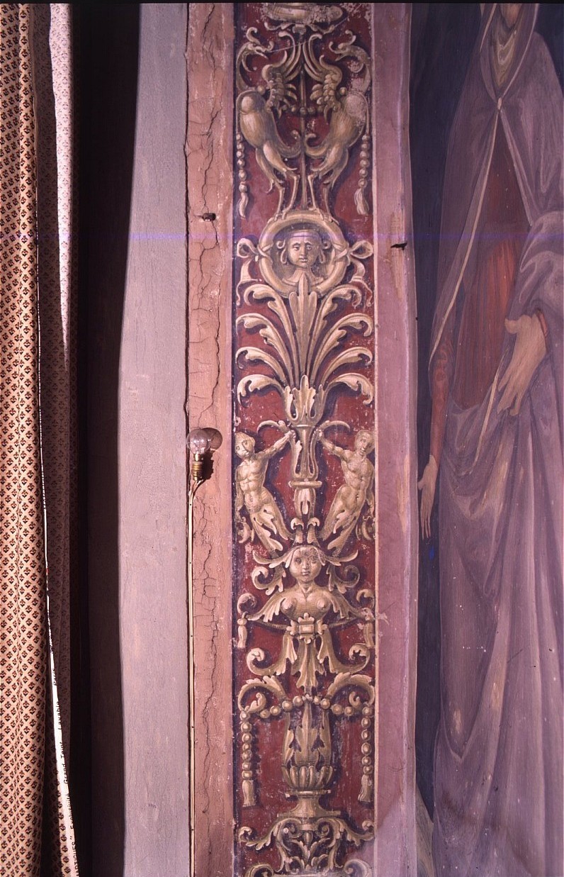 motivi decorativi a candelabra (dipinto murale) - ambito fiorentino (inizio sec. XVI)